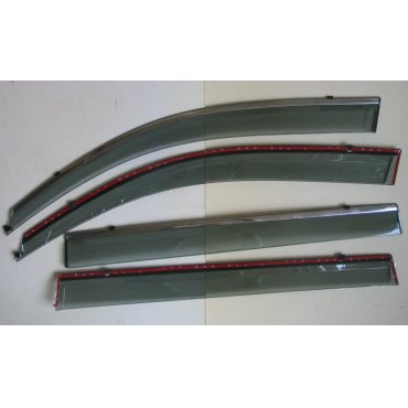 Toyota Highlander  XU40  ветровики дефлекторы окон  ASP с молдингом нержавеющей стали / sunvisors