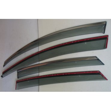 Ford Focus 3 ветровики дефлекторы окон  ASP с молдингом нержавеющей стали / sunvisors