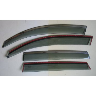 Audi Q5  ветровики дефлекторы окон  ASP с молдингом нержавеющей стали / sunvisors