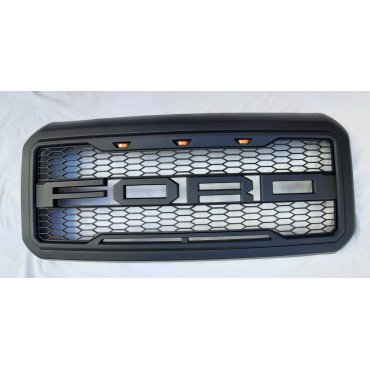 Ford F250 Mk3 P473 2011+ решетка радиатора с LED огнями в стиле Raptor KRN 