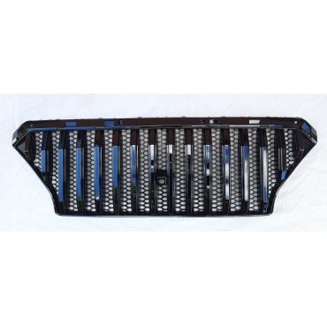 Hyundai Santa Fe 2018+ решетка радиатора без лого черная