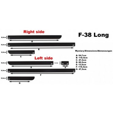 Молдинги на двери Automotiva F-38 LWB / side door moldings Молдинги на двери Automotiva F-38 LWB / side door moldings