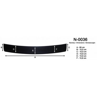 Skoda Rapid / Rapid Spaceback накладка защитная на задний бампер полиуретановая Skoda Rapid / Rapid Spaceback накладка защитная на задний бампер полиуретановая