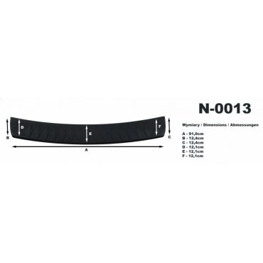 Mitsubishi Lancer X Sportback  накладка защитная на задний бампер полиуретановая 