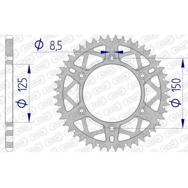Зірка AFAM 520 AL-Grooved Chainwheel - KTM [Gun Metal]