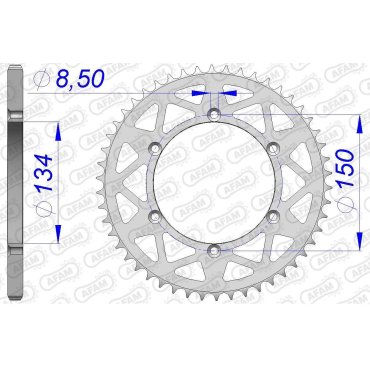 Зірка AFAM 520 Aluminium Chainwheel - Kawasaki [Silver]