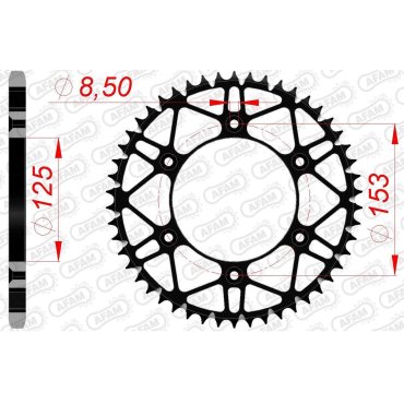 Зірка AFAM 520 SLK-Steel Chainwheel - Honda [Black]
