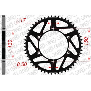 Зірка AFAM 520 K-Steel Chainwheel - Yamaha [Black]