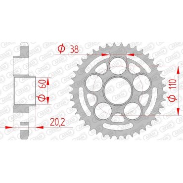 Зірка AFAM 525 Steel Chainwheel - Ducati [Silver]