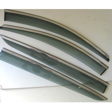 Kia Sportage KX5 Mk4 2015+ ветровики дефлекторы окон ASP с молдингом нержавеющей стали / sunvisors