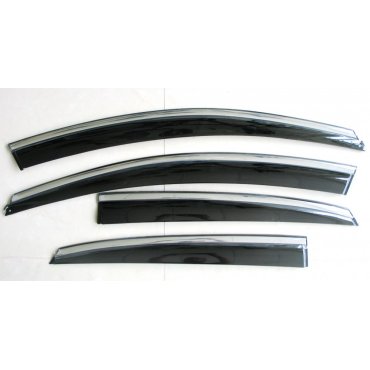 Volkswagen Polo Sedan ветровики дефлекторы окон ASP с молдингом нержавеющей стали / sunvisors