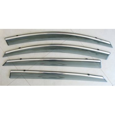 Kia Optima  2011- (K5) ветровики дефлекторы окон ASP с молдингом нержавеющей стали / sunvisors Kia Optima  2011- (K5) ветровики дефлекторы окон ASP с молдингом нержавеющей стали / sunvisors