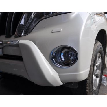 Toyota Prado 150 2014+ накладки хром на противотуманные фары Toyota Prado 150 2014+ накладки хром на противотуманные фары