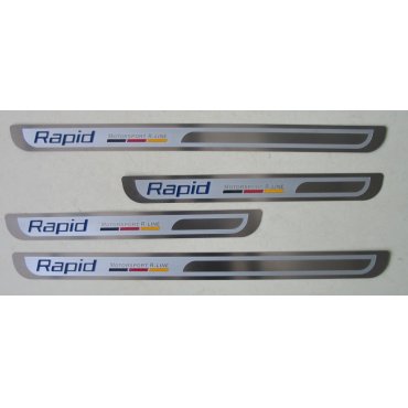 Skoda Rapid / Rapid Spaceback накладки защитные  на пороги дверных проемов