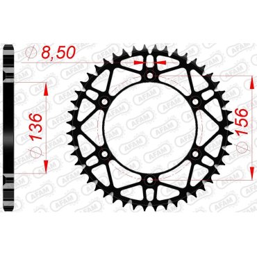 Зірка AFAM 520 SLK-Steel Chainwheel - Sherco [Black]