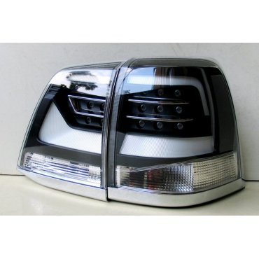 Toyota Land Cruiser LC 200 оптика светодиодная задняя черная LED стиль 2016+