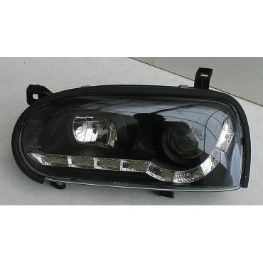 Volkswagen Golf 3 оптика передняя черная Volkswagen Golf 3 оптика передняя черная