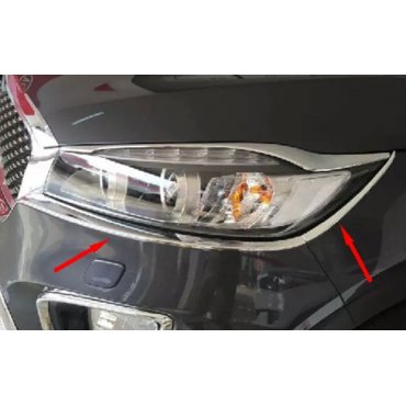 Kia Sorento UM 2015+ хром накладки на передние фары нижние  Kia Sorento UM 2015+ хром накладки на передние фары нижние