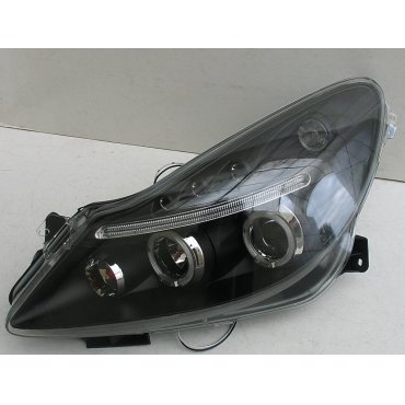 Opel Corsa D оптика передняя черная Opel Corsa D оптика передняя черная