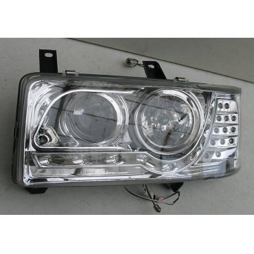 Volkswagen Transporter T4 оптика передняя хром LED Volkswagen Transporter T4 оптика передняя хром LED