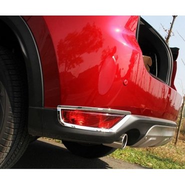 Mazda CX-5 2017+ накладки хром на задние противотуманные фонари цельные