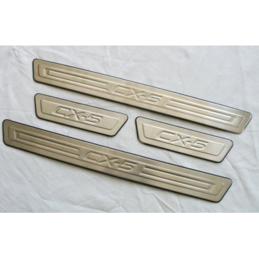 Mazda CX-5 2017+ накладки порогов дверных проемов SS тип A Mazda CX-5 2017+ накладки порогов дверных проемов SS тип A