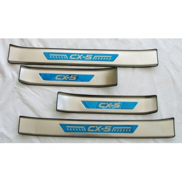 Mazda CX-5 2017+ накладки порогов дверных проемов SS тип A full size