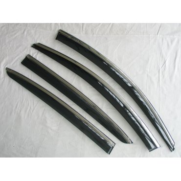 Renault Megane 4 2016+ седан  ветровики дефлекторы окон ASP с молдингом нержавеющей стали / sunvisors